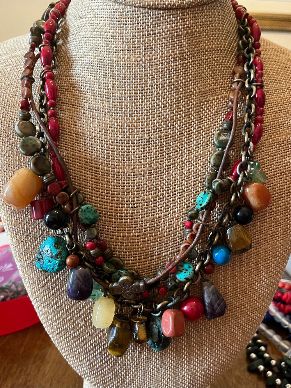 Multi-stones cha cha necklace Chico’s